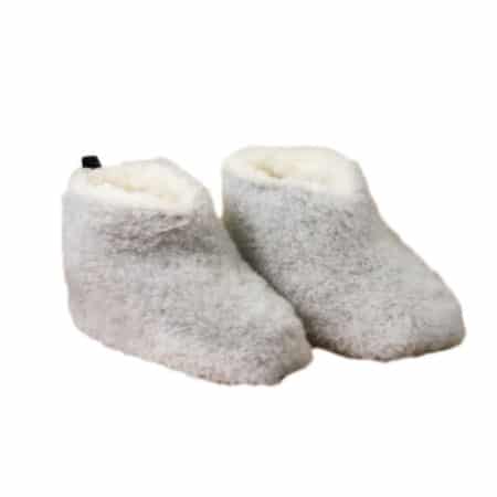 Skystep hoge wollen sloffen lichtgrijs