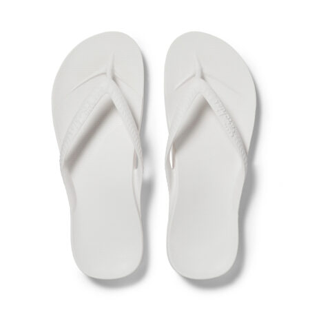 Archies - Arch Support Flip Flops - White 01