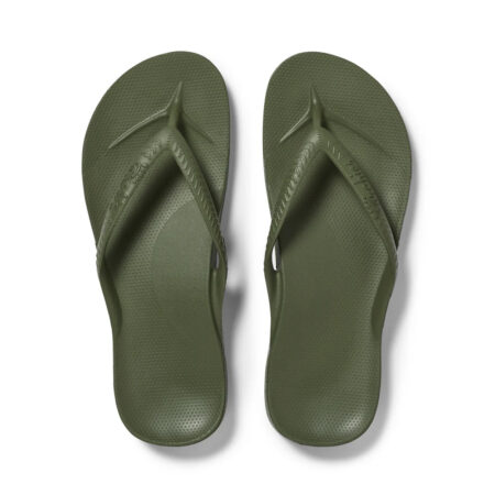 Archies - Arch Support Flip Flops - Olive 01