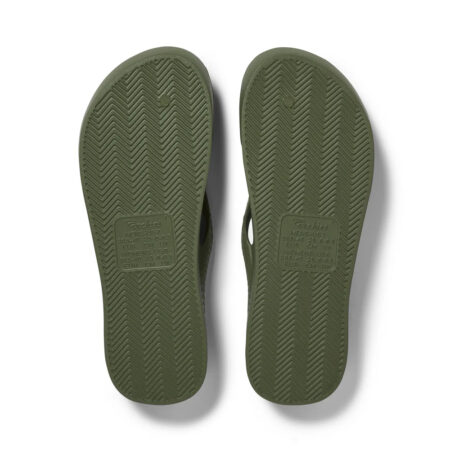 Archies - Arch Support Flip Flops - Olive 06