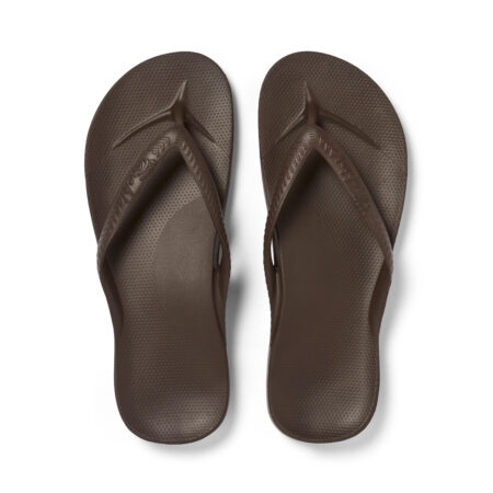 Archies Arch Support Flip Flops Brown 01