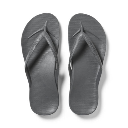 Archies Arch Support Flip Flops Charcoal 01