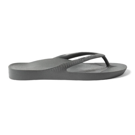 Archies Arch Support Flip Flops Charcoal 05